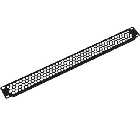 Фальшпанель ЦМО ФП-1.4-9005 в шкаф 19" 1U перфорированная, цвет черный, 00-00542868