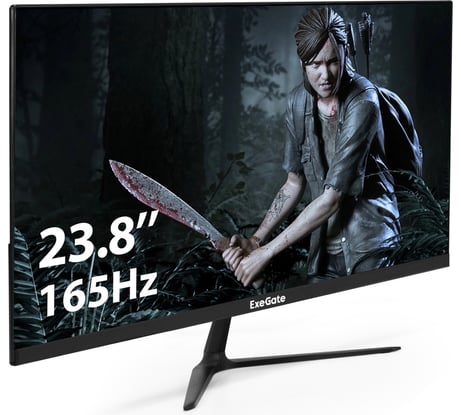 Монитор ExeGate Combat EG2407C игровой, 165 Гц, 23.8", IPS LED, Grade A+, FHD, 1920x1080, 165Гц, 16:9, 300cd/m2, 1000:1, 178/178, 1ms, HDMI, DisplayPort 295589