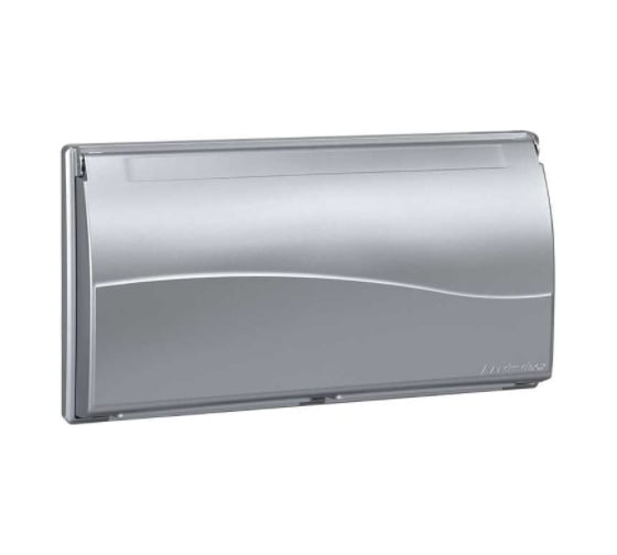 Рамка на 4 S-модуля Simon с крышкой к монт.коробке SBM250, Сима Про, алюминий SBMT402-8 1