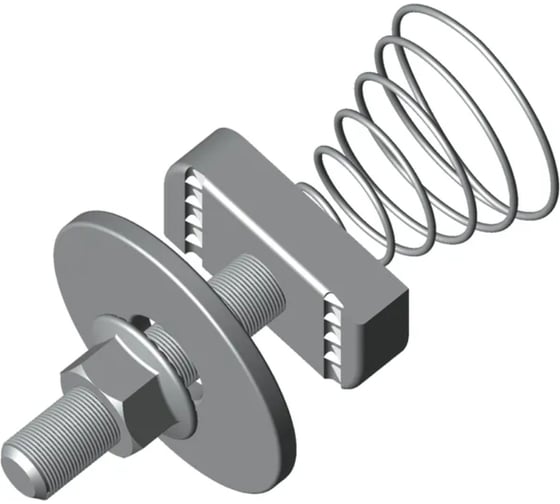 Комплект соединительный EKF 12x40 для STRUT-профиля, с конусной пружиной, TDZ ksst12x40-TDZ 1