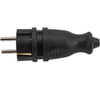 Каучуковая прямая вилка EKF, 230В 2P+PE 16A IP44 PRO RPS-011-16-230-44-r
