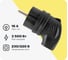 Вилка угловая Рыжая такса ВЛКУ каучук 2P+PE 230V 16А IP44 ВЛКУ-2646 1