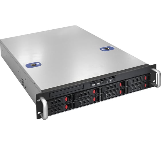 Серверный корпус ExeGate Pro 2U550-HS08 RM 19", высота 2U, глубина 550, БП 1U-800ADS, 8xHotSwap, USB 281293 1