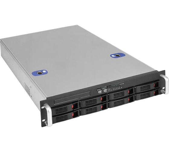 Серверный корпус ExeGate Pro 2U660-HS08 RM 19", высота 2U, глубина 660, БП 2U-500ADS, 8xHotSwap, USB 295861 1
