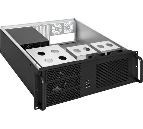 Серверный корпус ExeGate Pro 3U390-08 RM 19", высота 3U, глубина 390, БП 600ADS, USB 264944