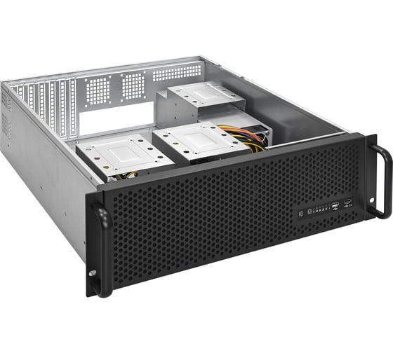 Серверный корпус ExeGate Pro 3U450-09 RM 19", высота 3U, глубина 450, БП 2U-500ADS, USB 293900