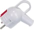 Вилка Lezard с заземлением с ручкой бел. с красн. 715-0201-602 4