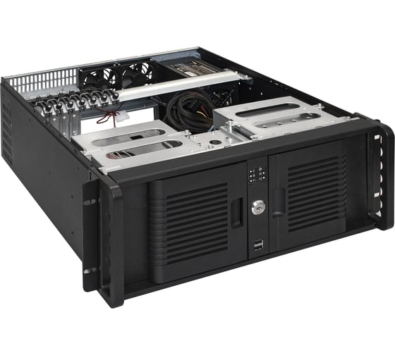 Серверный корпус ExeGate Pro 4U480-15/4U4132 RM 19", высота 4U, глубина 480, БП 600ADS, USB 244611