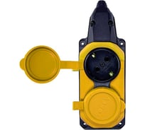Колодка удлинителя TOKOV ELECTRIC 2-м, с заземлением, 16А, IP44, каучук, желтый TOKOV TKE-C07-KK2-Z