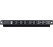 Блок розеток для 19" шкафов Hyperline, SHT19-8IEC-2.5IEC, горизонтальный, 8 x IEC 320 C13 26413
