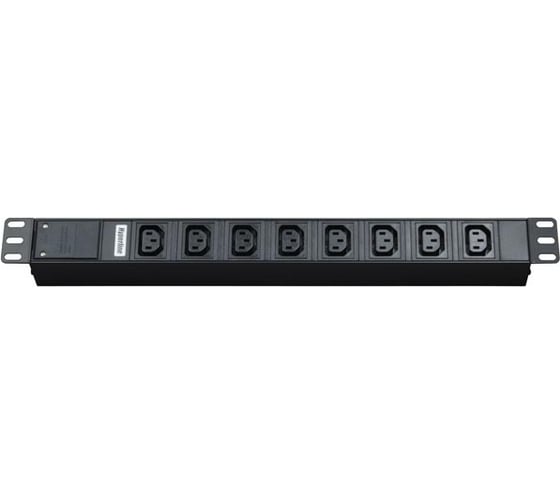 Блок розеток для 19" шкафов Hyperline, SHT19-8IEC-2.5IEC, горизонтальный, 8 x IEC 320 C13 26413