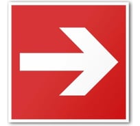 Знак Контур Лайн Направляющая стрелка 130x130 красная самоклеящейся 10FC1181