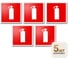 Знак Контур Лайн Огнетушитель 130x130 самоклеящейся 5 штук 10FC3308 1