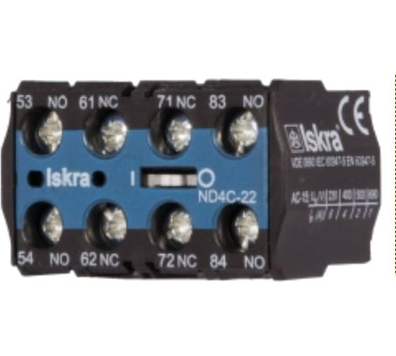 Блок-контакт Iskra для миниконтакторов ND4M-22 УТ-00015155 1