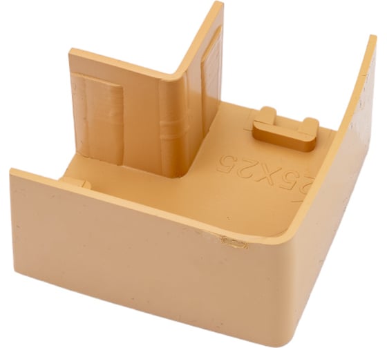 Поворот EKF Plast PROxima, 90 градусов, 25х25, 4 шт, под светлое дерево abl-25-25x4