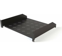 Угловая полка Hyperline TAL3-2U-600-RAL9005 с перфорацией 19, 2U, ширина 440 мм 431396