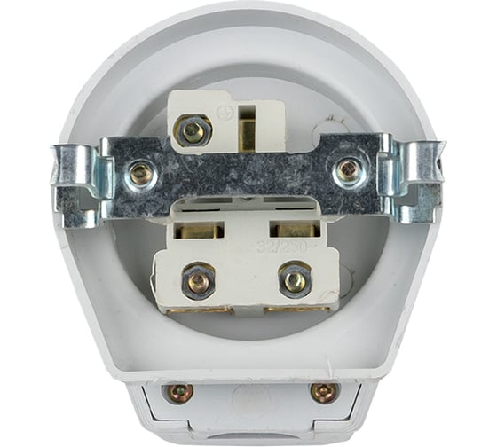 Разъем EKF РШ-ВШ 32А 250В 2P+PE СУ пластиковый белый PROxima AS-250-H-02