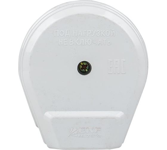 Разъем EKF РШ-ВШ 32А 250В 2P+PE СУ пластиковый белый PROxima AS-250-H-02