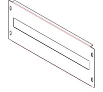 Пластрон (400х200) отверстие для DIN апп-ры (ШхВ) RAL 7035 MULTICOLOR MLT.UMK.PLD.400.200