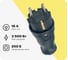 Вилка каучуковая серии iCONNECT 16А IP44 (модель ВК) цвет черный iTOK i-KI-KV-ICONNECT-1PEN-IP44-BLACK 1