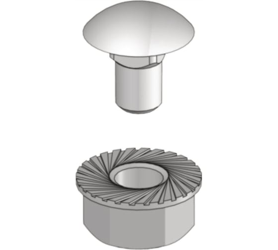 Комплект соединительный KOPOS NSM М6х10 50шт KEUS-NSM-6-10-S