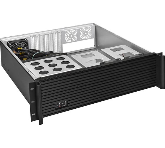 Серверный корпус ExeGate Pro 3U450-08 RM 19", высота 3U, глубина 450, БП 500RADS, USB 293200