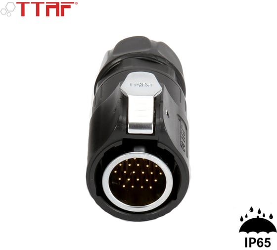 Разъем промышленный TTAF Elektronik 24-полюсный 125V 10A вилка на кабель IP65/IP67 TT30-24M-SX-01-001
