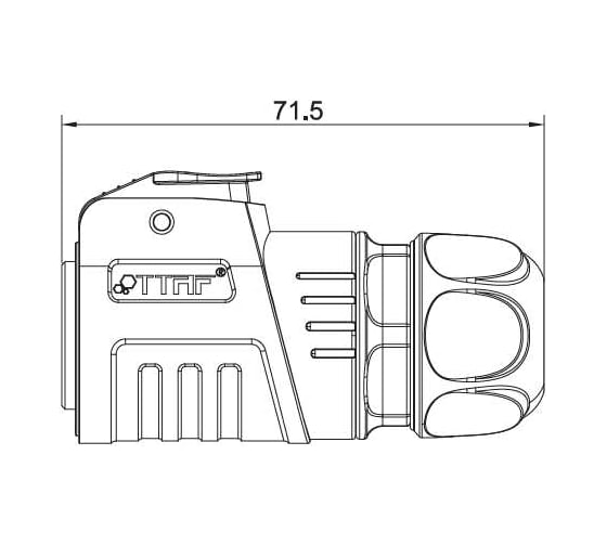 Разъем промышленный TTAF Elektronik 3-полюсный 500V 30A вилка на кабель IP65/IP67 TT30-03M-SX-01-001