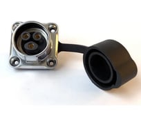 Разъем промышленный TTAF Elektronik 3-полюсный 500V 30A розетка в панель IP65/IP67 TT30-03F-PE-01-001