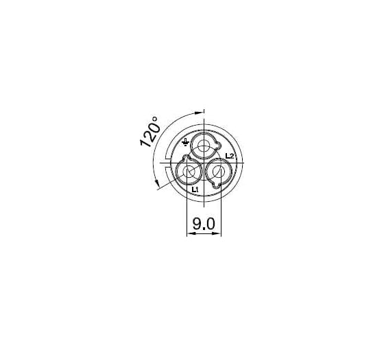 Разъем промышленный TTAF Elektronik 3-полюсный 500V 30A розетка в панель IP65/IP67 TT30-03F-PE-01-001