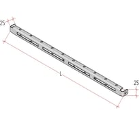 Рейка под автоматы MULTICOLOR ML25 (800) (ШхВ) Sоц 1,5 мм MLT.UMK.R25.800