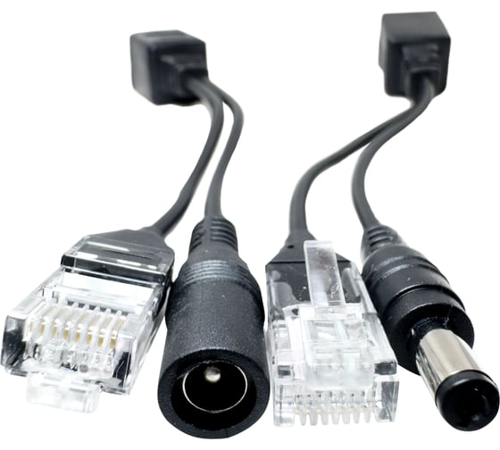 Сплиттер + инжектор LAN+DC черные, арт. OX-SPL021 OXION