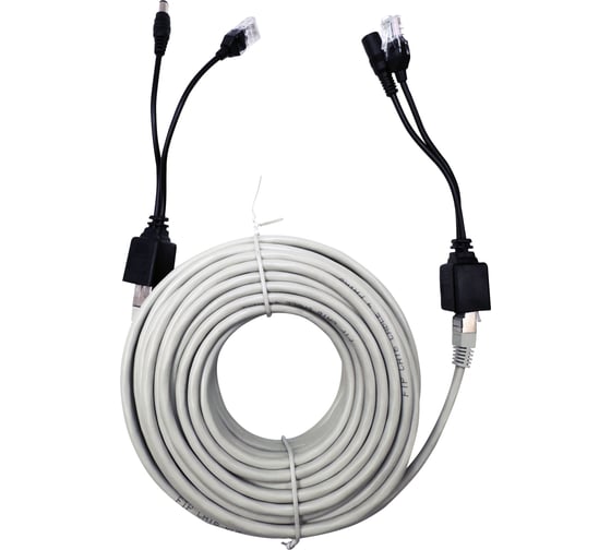 Сплиттер + инжектор LAN+DC черные, арт. OX-SPL021 OXION