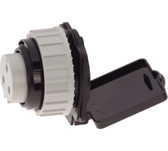 Розетка встраиваемая INPIN 16А 220V 1P+N+E IP44 CA 1628BK