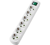 Колодка Lezard LETITIA с заземлением 6 входов с выключателем 721-0600-602