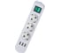 Колодка Lezard LETITIA с заземлением 3 входа с выключателем c USB разъёмом 721-0300-302U 1