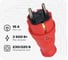Вилка каучуковая iTOK серии iCONNECT 16А IP44 (модель ВК) цвет красный i-KI-KV-ICONNECT-1PEN-IP44-RED 1