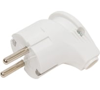 Угловая вилка TANGO с заземлением белая 16А 250В индивидуальная упаковка 5/ 20/ 600 1013541