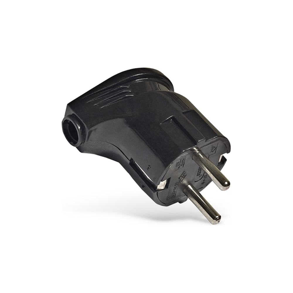 Угловая вилка TANGO с заземлением черная 16А 250В индивидуальная ...