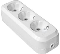 Колодка TANGO 3 гнезда с заземлением АБС-пластик 1013794