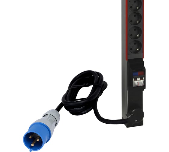 Блок распределения питания вертикальный Legrand PDU 24 розетки 2К+З немецкий стандарт MCB шнур питания 3м 32А 646853