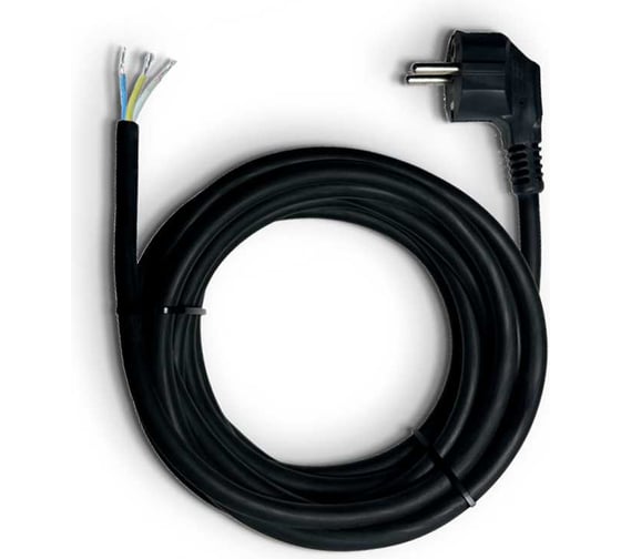 Сетевой кабель с вилкой PROGIX 3 метра КГ 3x1.5 черный PG051 1