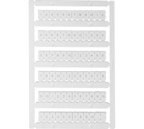 Маркировка для лазерной печати 1-10 КЭАЗ OptiClip MC6/H/1-10 10 шт 332721