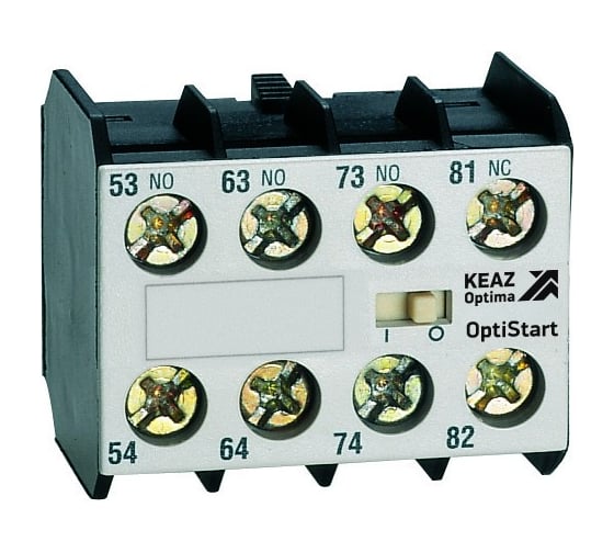 Блок контактный КЭАЗ OptiStart K-MX-1040 фронтальный 4НО для мини-контакторов M 335857 1