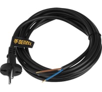 Шнур сетевой Denzel Energy Series, ПВС, 3 м, 2х1,5 мм, с неразборной вилкой, черный 37673