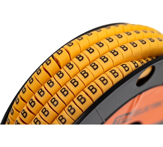 Маркер TDM ELECTRIC МК1 - 2,5мм, символ В, 1000шт/ролл SQ0511-0027