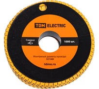 Маркер TDM ELECTRIC МК1 - 2,5мм, символ С, 1000шт/ролл SQ0511-0028