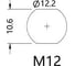Монтажный разъем VELLEDQ FLH-M12-M05(M12)-0.3, Вилка, Прямой с кабелем, Латунь никелированная 5-PINIP67, кабель 0,3 м, 60 AC/DC, 08-00024790 3