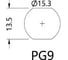 Монтажный разъем VELLEDQ FLH-M12-M17(PG9)-0.3, Вилка, Прямой с кабелем, Латунь никелированная 17-PINIP67, кабель 0,3 м, 60 AC/DC, 08-00024797 3