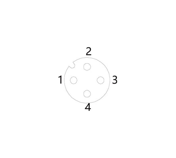 Mонтажный разъем VELLEDQ FLQ-M12-F04(M12)-0.3 08-00024778